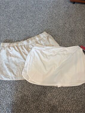 Women’s White Athletic Shorts - Lightweight Skort Style
